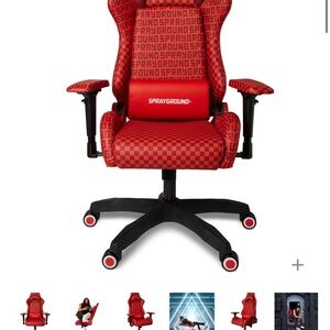 Sprayground Red and Black Gaming Chair